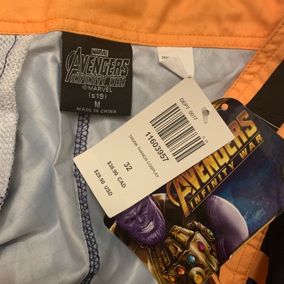 MARVEL AVENGERS: INFINITY WAR THANOS SWIM TRUNKS - Picture 6 of 6